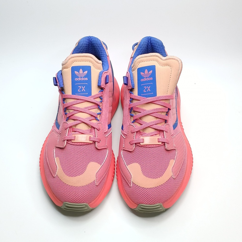 Adidas ZX 2K Boost 2.0 Womens Pink Blue Running Shoes GZ7876 Size 11 - Picture 2 of 9